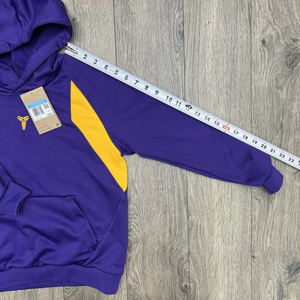 Nike Kobe Hoodie Size Medium Big Kids Court Purple Gold Therma Fit Pullover $52